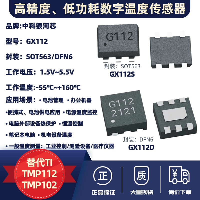 高精度、低功耗数字温度传感器-GX112